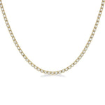 Load image into Gallery viewer, 3 Ctw Round Cut Diamond Tennis Necklace in 14K Yellow Gold