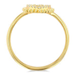 Load image into Gallery viewer, 1/10 Ctw Petite Heart Round Cut Diamond Stackable Fashion Ring in 10K Yellow Gold