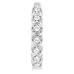 Load image into Gallery viewer, 5 Ctw Inside-Out Round Cut Diamond Hoop Earrings in 14K White Gold