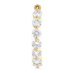 Load image into Gallery viewer, 5 Ctw Inside-Out Single Prong Set Round Cut Diamond Hoop Earrings in 14K Yellow Gold