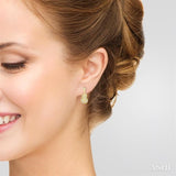 1/10 Ctw Petite Guitar Round Cut Diamond Fashion Stud Earring in 10K Yellow Gold