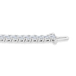Load image into Gallery viewer, 6 Ctw East West Emerald Cut Diamond Fashion Tennis Bracelet in 14K White Gold