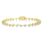 Load image into Gallery viewer, 3 1/2 Ctw Mixed Shape Fusion Diamond Fashion Bracelet in 14K Yellow Gold