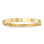 Load image into Gallery viewer, 1 1/2 Ctw Bezel Set Emerald Cut Diamond Bangle in 14K Yellow Gold
