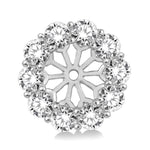 Load image into Gallery viewer, 3/4 Ctw Round Cut Diamond Earring Jacket in 14K White Gold