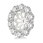 Load image into Gallery viewer, 3/4 Ctw Round Cut Diamond Earring Jacket in 14K White Gold
