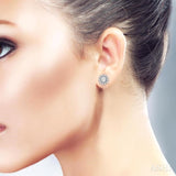 3/4 Ctw Round Cut Diamond Earrings Jacket in 14K White Gold