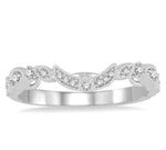 Load image into Gallery viewer, 1/6 Ctw Round Cut Diamond Wedding Band in 14K White Gold