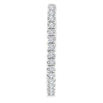 Load image into Gallery viewer, 3/4 Ctw French Pave Set Round Cut Diamond Fashion Half Hoop Earring in 14K White Gold
