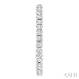 1/2 Ctw French Pave Set Round Cut Diamond Fashion Half Hoop Earring in 14K White Gold