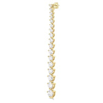 Load image into Gallery viewer, 3 Ctw Round Cut Diamond Riviera Drop Earring in 14K Yellow Gold