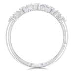 Load image into Gallery viewer, 1/3 Ctw Zig Zag Scatter Baguette and Round Cut Diamond Fashion Band in 14K White Gold