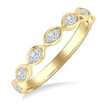 Load image into Gallery viewer, 3/4 Ctw East-West Set Marquise Cut Bezel Diamond Stackable Fashion Band in 14K Yellow Gold