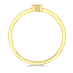 Load image into Gallery viewer, 1/6 Ctw Petite Bezel Set Emerald Cut Diamond Fashion Ring in 10K Yellow Gold