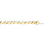 Load image into Gallery viewer, 3 1/3 Ctw East-West Bezel Set Pear Cut Diamond Tennis Bracelet in 14K Yellow Gold