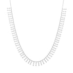 Load image into Gallery viewer, 1 1/10 Ctw Spikes Shape Round Cut Diamond Fashion Necklace in 14K White Gold