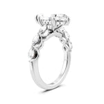 Load image into Gallery viewer, 3/4 Ctw Marquise Shape Marquise and Round Cut Diamond Semi-Mount Engagement Ring in 14K White Gold
