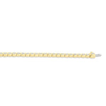 Load image into Gallery viewer, 4 1/3 Ctw East-West Bezel Set Emerald Cut Diamond Tennis Bracelet in 14K Yellow Gold