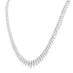 Load image into Gallery viewer, 5 Ctw Graduated Round Cut Waterfall Diamond Necklace in 14K White Gold