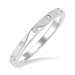 Load image into Gallery viewer, 1/4 Ctw Flush Bezel Set Diamond Fashion Band in 14K White Gold