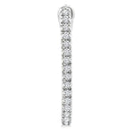 Load image into Gallery viewer, 1/10 Ctw Round Cut Diamond Fashion Hoop Earring in 10K White Gold