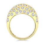Load image into Gallery viewer, 3 1/3 Ctw Hexagon Round Cut Diamond Fashion Ring in 14K Yellow Gold