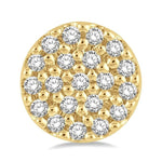 Load image into Gallery viewer, 1/8 Ctw Disc Shape Round Cut Diamond Petite Fashion Earring in 10K Yellow Gold