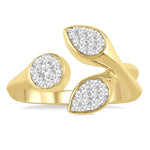 Load image into Gallery viewer, 1/3 Ctw Lovebright Open Center Mixed Shape Mounts Round Cut Diamond Fashion Ring in 10K Yellow and White Gold