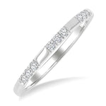 Load image into Gallery viewer, 1/8 Ctw Sectioned Round Cut Diamond Fashion Band in 14K White Gold