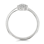 Load image into Gallery viewer, 1/6 Ctw Petite Oval Shape Round Cut Diamond Cluster Fashion Ring in 10K White Gold