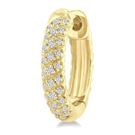 Load image into Gallery viewer, 1/5 Ctw Petite Swirl Pattern Round Cut Diamond Fashion Huggies in 10K Yellow Gold