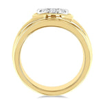 Load image into Gallery viewer, 1 Ctw Circular Wide Shank Lovebright Round Cut Diamond Men's Ring in 10K Yellow and White Gold