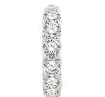 Load image into Gallery viewer, 5 Ctw Inside-Out Embellished Round Cut Diamond Hoop Earrings in 14K White Gold