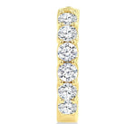Load image into Gallery viewer, 3 Ctw Inside-Out Embellished Round Cut Diamond Hoop Earrings in 14K Yellow Gold