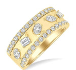 Load image into Gallery viewer, 7/8 Ctw 5-Stone Mixed Shape Diamond Fashion Band in 14K Yellow Gold