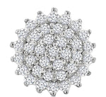 Load image into Gallery viewer, 1/5 Ctw Petite Round Shape Round Cut Diamond Cluster Fashion Stud Earring in 10K White Gold