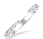 Load image into Gallery viewer, 1/5 Ctw Graduated Round Cut Diamond Claw Open Fashion Ring in 10K White Gold