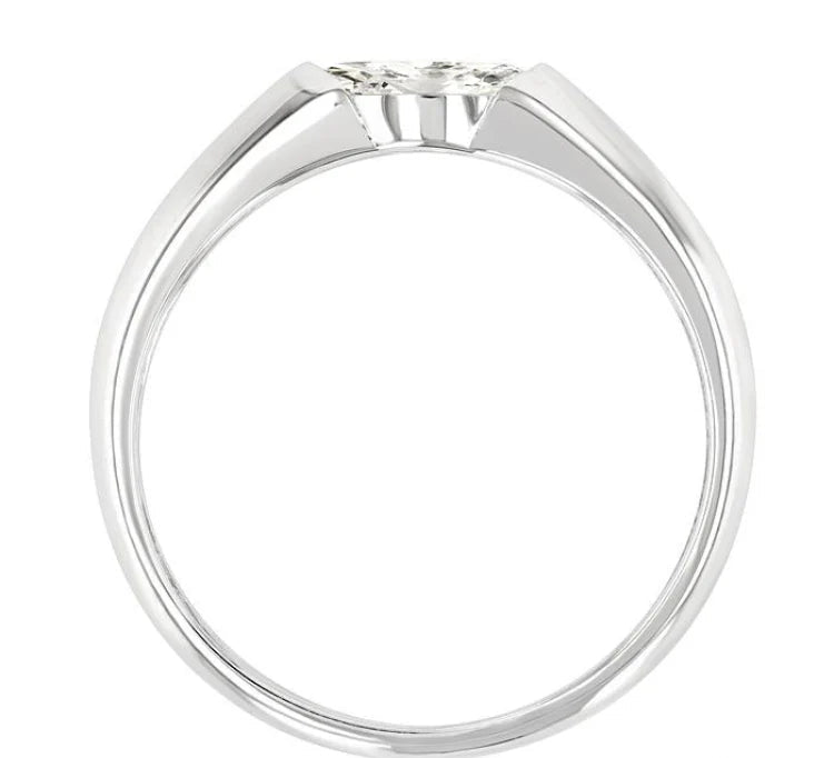 1/3 Ctw East-West Set Marquise Cut Diamond Solitaire Fashion Ring in 14K White Gold