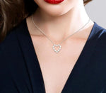 Load image into Gallery viewer, 3 MM Round Shape Cultured Pearl and 1/5 Ctw Round Cut Diamond Heart Shape Pendant With Chain in 14K White Gold