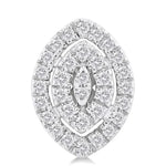 Load image into Gallery viewer, 1/5 Ctw Double Halo Marquise Shape Petite Round Cut Diamond Fashion Stud Earring in 10K White Gold