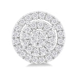 Load image into Gallery viewer, 1/5 Ctw Double Halo Round Shape Petite Round Cut Diamond Fashion Stud Earring in 10K White Gold