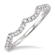 1/5 Ctw Round Cut Diamond Matching Wedding Band in 14K White Gold