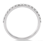 1/3 Ctw Round Cut Diamond Wedding Band in 14K White Gold