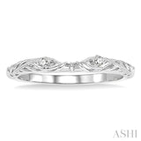 1/50 Ctw Round Cut Diamond Wedding Band in 14K White Gold