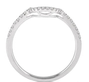 1/6 Ctw Round Cut Diamond Wedding Band in 14K White Gold