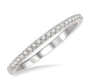 1/6 Ctw Round Cut Diamond Wedding Band in 14K White Gold