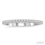 1/5 Ctw Round Cut Diamond Wedding Band in 14K White Gold