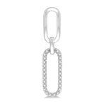 Load image into Gallery viewer, 1/6 Ctw Round Cut Diamond Paperclip Earring in 14K White Gold