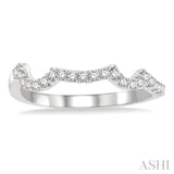 1/6 ctw Round Cut Diamond Wedding Band in 14K White Gold