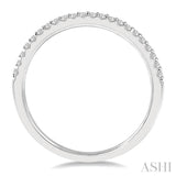 1/10 Ctw Round Cut Diamond Wedding Band in 14K White Gold